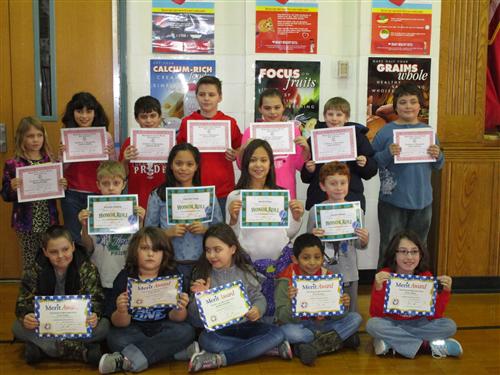 4th grade merit, honor, and high honor awards 